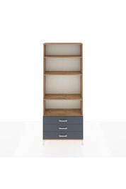 Arges Dolap 4 Raflı 3 Çekmeceli 88x30x221 Çam-Antrasit