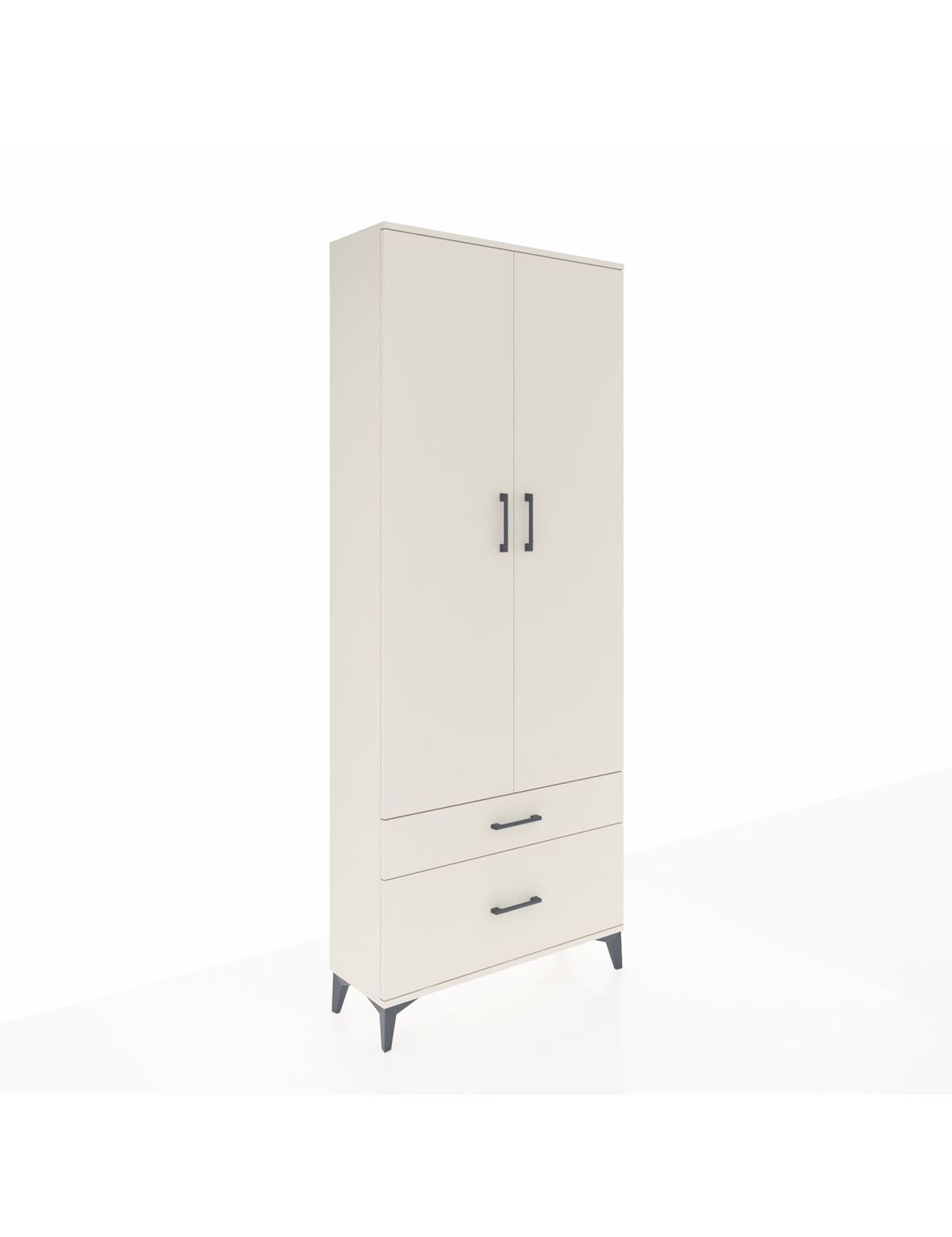 Arges Dolap 2 Raflı 2 Çekmeceli Tek Askılı 88x30x221 Aytaşı-Aytaşı