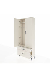 Arges Dolap 2 Raflı 2 Çekmeceli Tek Askılı 88x30x221 Aytaşı-Aytaşı