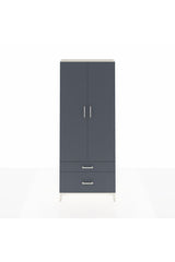 Arges Dolap 2 Raflı 2 Çekmeceli Tek Askılı 88x30x221