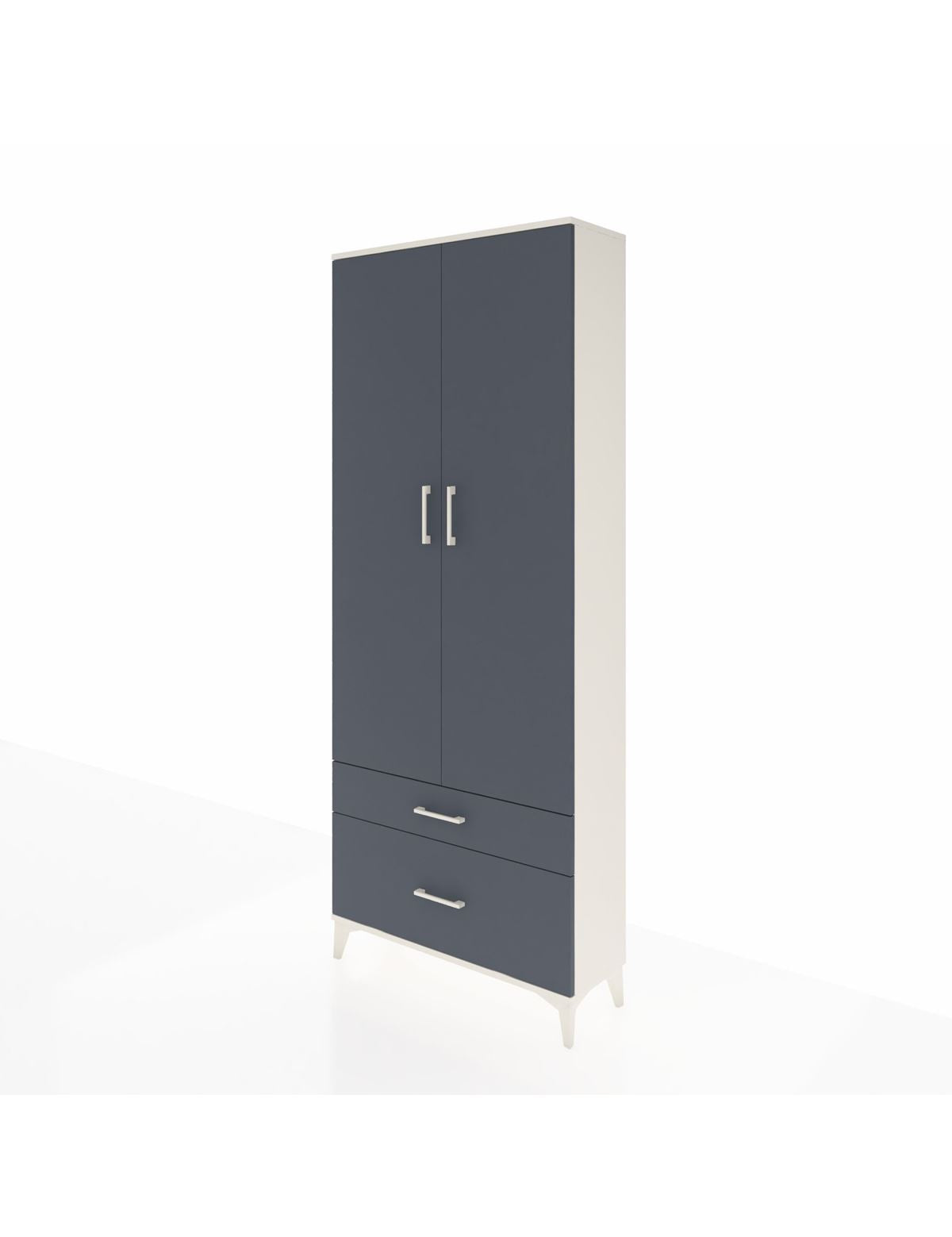 Arges Dolap 2 Raflı 2 Çekmeceli Tek Askılı 88x30x221 - S30M022V2A
