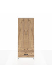 Arges Dolap 2 Raflı 2 Çekmeceli Tek Askılı 88x30x221 Aytaşı-Çam