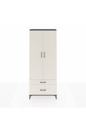 Arges Dolap 2 Raflı 2 Çekmeceli Tek Askılı 88x30x221 Antrasit-Aytaşı