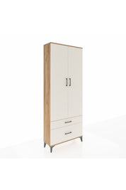 Arges Dolap 2 Raflı 2 Çekmeceli Tek Askılı 88x30x221 Çam-Aytaşı