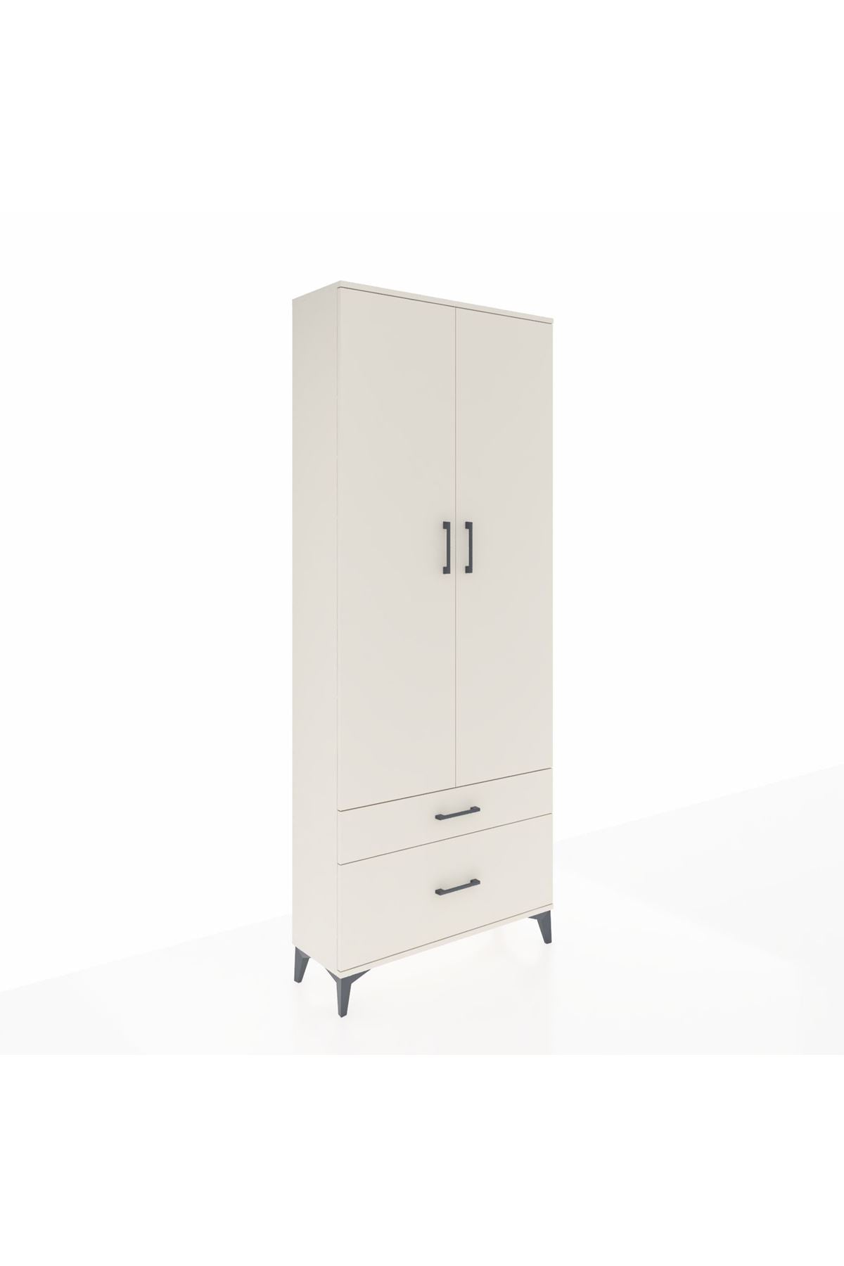 Arges Dolap 4 Raflı 2 Çekmeceli 2 Kapaklı 88x30x221 Aytaşı-Aytaşı