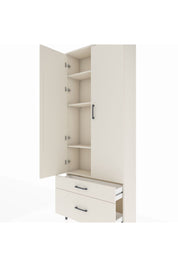 Arges Dolap 4 Raflı 2 Çekmeceli 2 Kapaklı 88x30x221 Aytaşı-Aytaşı