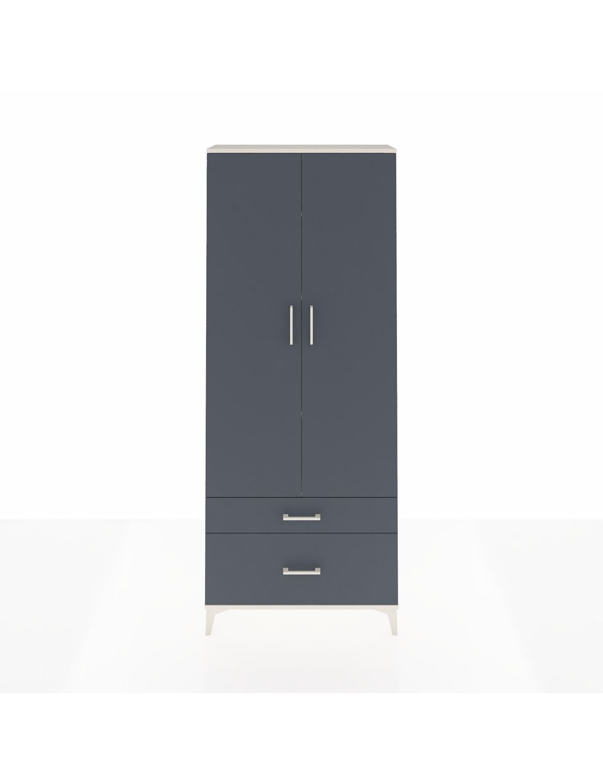 Arges Dolap 4 Raflı 2 Çekmeceli 2 Kapaklı 88x30x221 Aytaşı-Antrasit