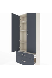 Arges Dolap 4 Raflı 2 Çekmeceli 2 Kapaklı 88x30x221 Aytaşı-Antrasit