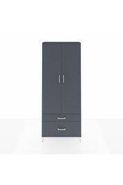 Arges Dolap 4 Raflı 2 Çekmeceli 2 Kapaklı 88x30x221 Antrasit-Antrasit