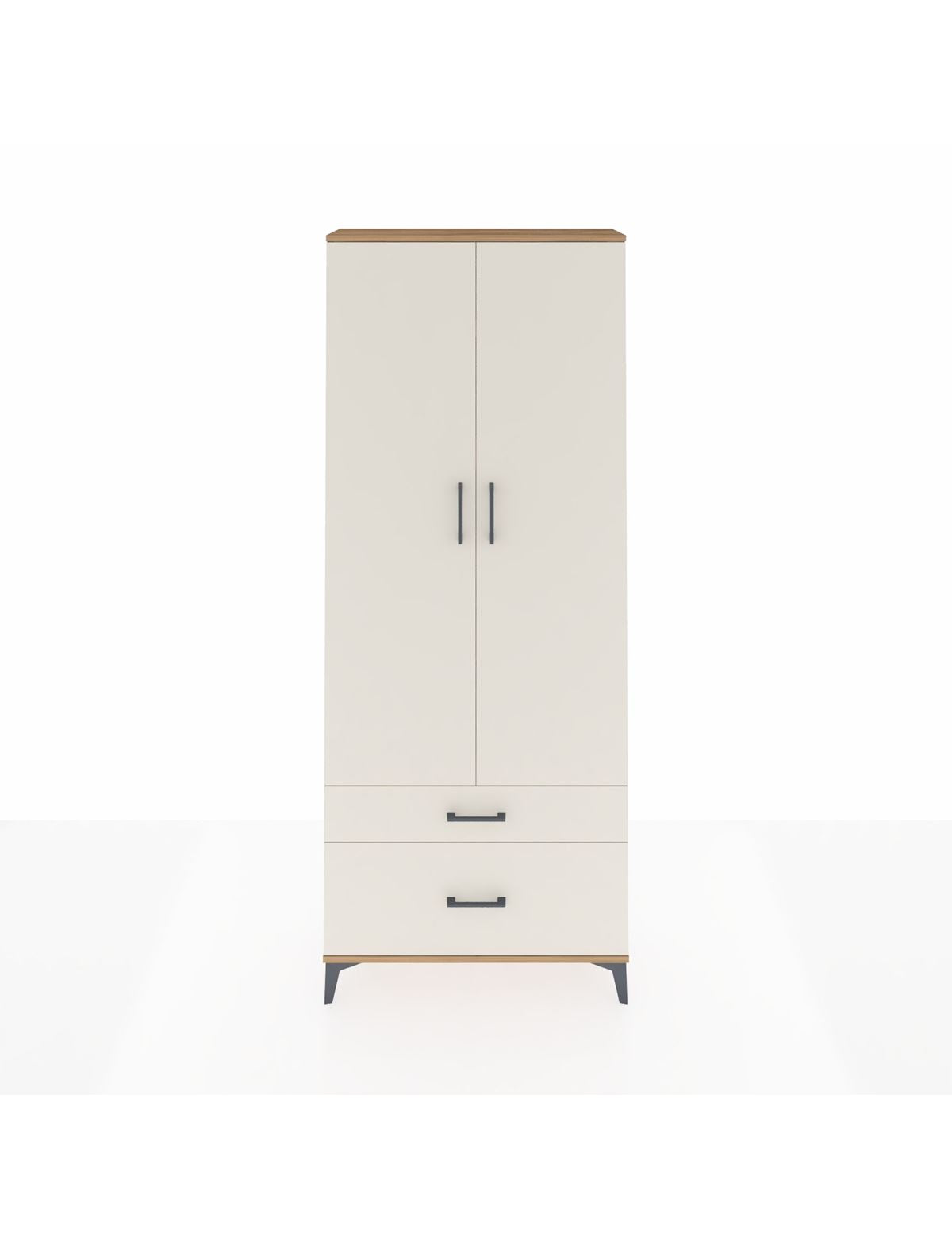 Arges Dolap 4 Raflı 2 Çekmeceli 2 Kapaklı 88x30x221 Çam-Aytaşı