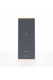 Arges Dolap 4 Raflı 2 Çekmeceli 2 Kapaklı 88x30x221 Çam-Antrasit