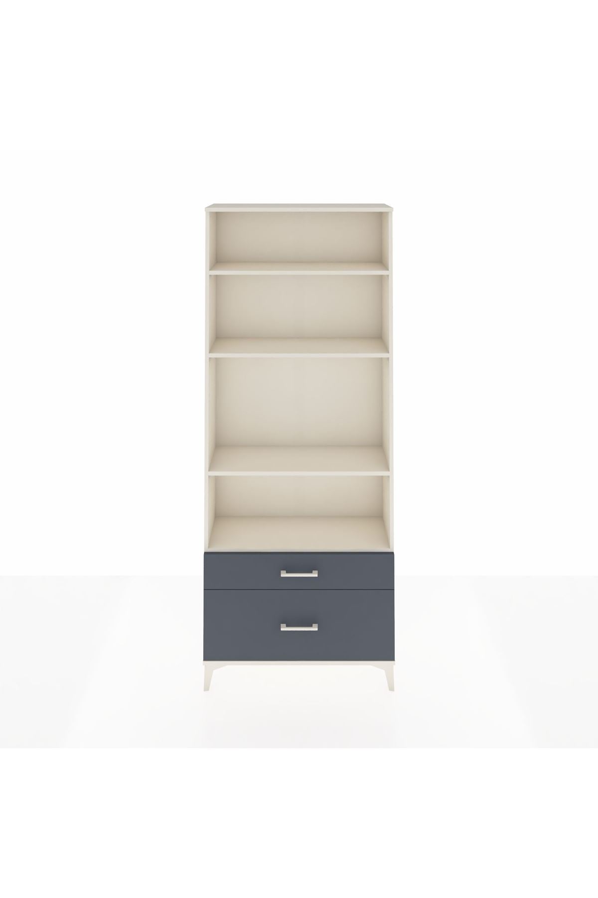 Arges Dolap 4 Raflı 2 Çekmeceli 88x30x221 Aytaşı-Antrasit