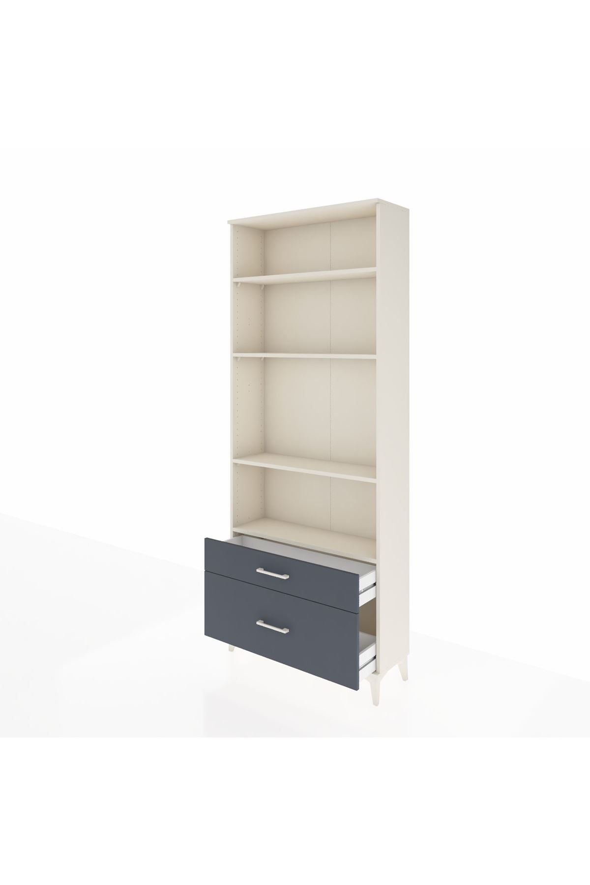 Arges Dolap 4 Raflı 2 Çekmeceli 88x30x221 Aytaşı-Antrasit