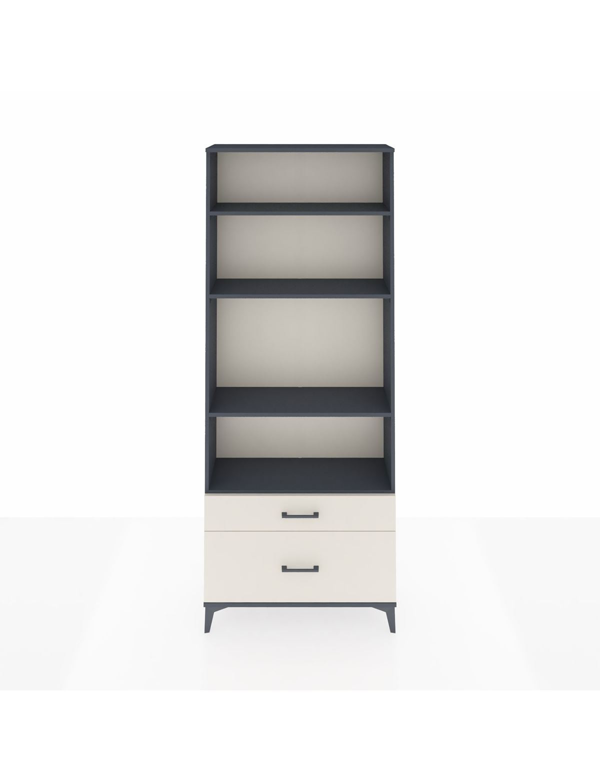 Arges Dolap 4 Raflı 2 Çekmeceli 88x30x221 Antrasit-Aytaşı