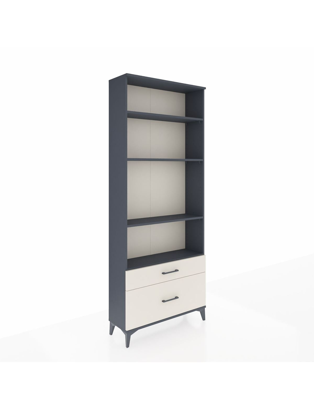 Arges Dolap 4 Raflı 2 Çekmeceli 88x30x221 Antrasit-Aytaşı