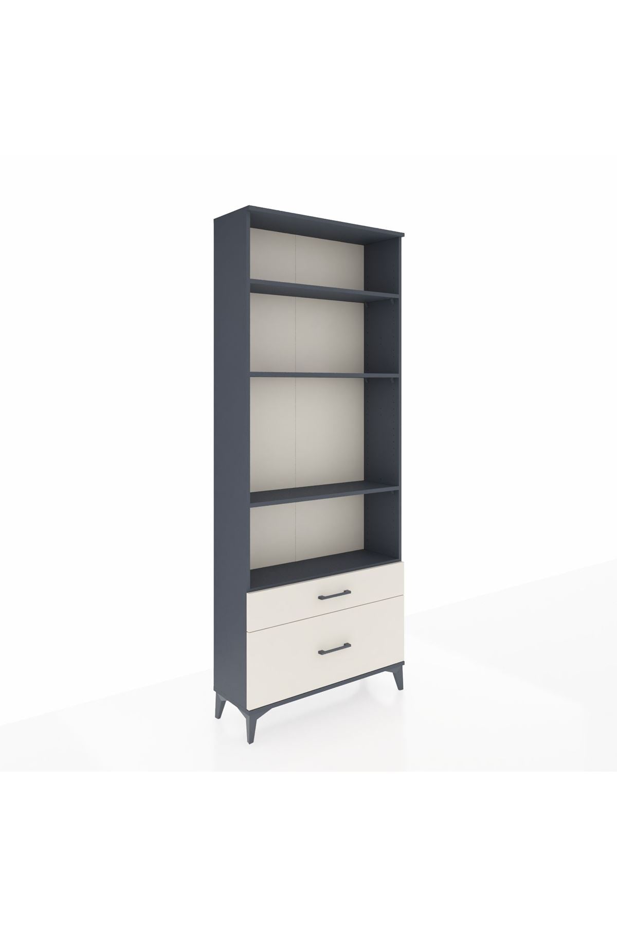 Arges Dolap 4 Raflı 2 Çekmeceli 88x30x221 Antrasit-Aytaşı