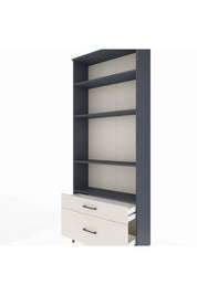 Arges Dolap 4 Raflı 2 Çekmeceli 88x30x221 Antrasit-Aytaşı