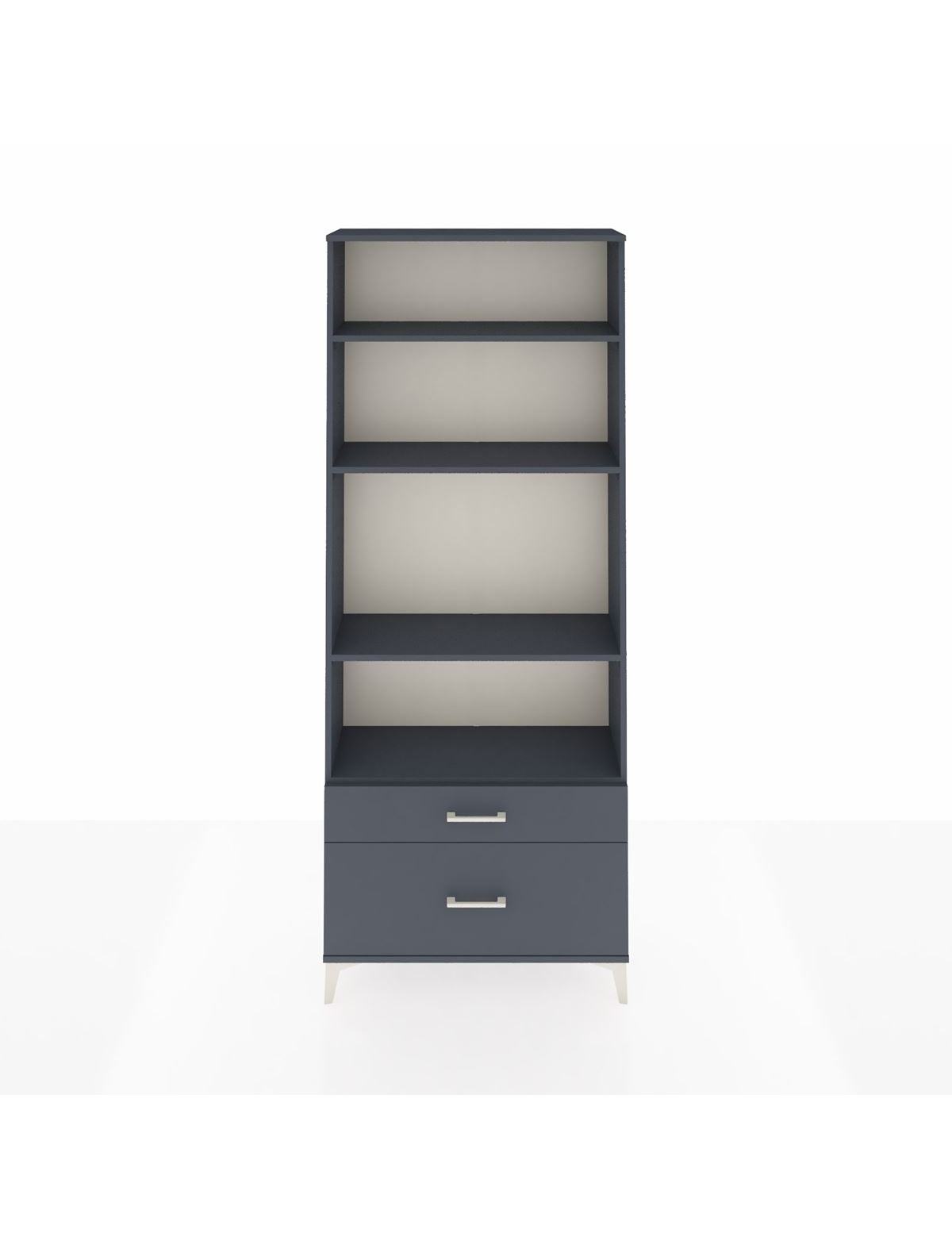 Arges Dolap 4 Raflı 2 Çekmeceli 88x30x221 Antrasit-Antrasit