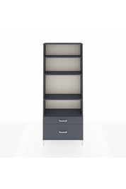 Arges Dolap 4 Raflı 2 Çekmeceli 88x30x221 Antrasit-Antrasit