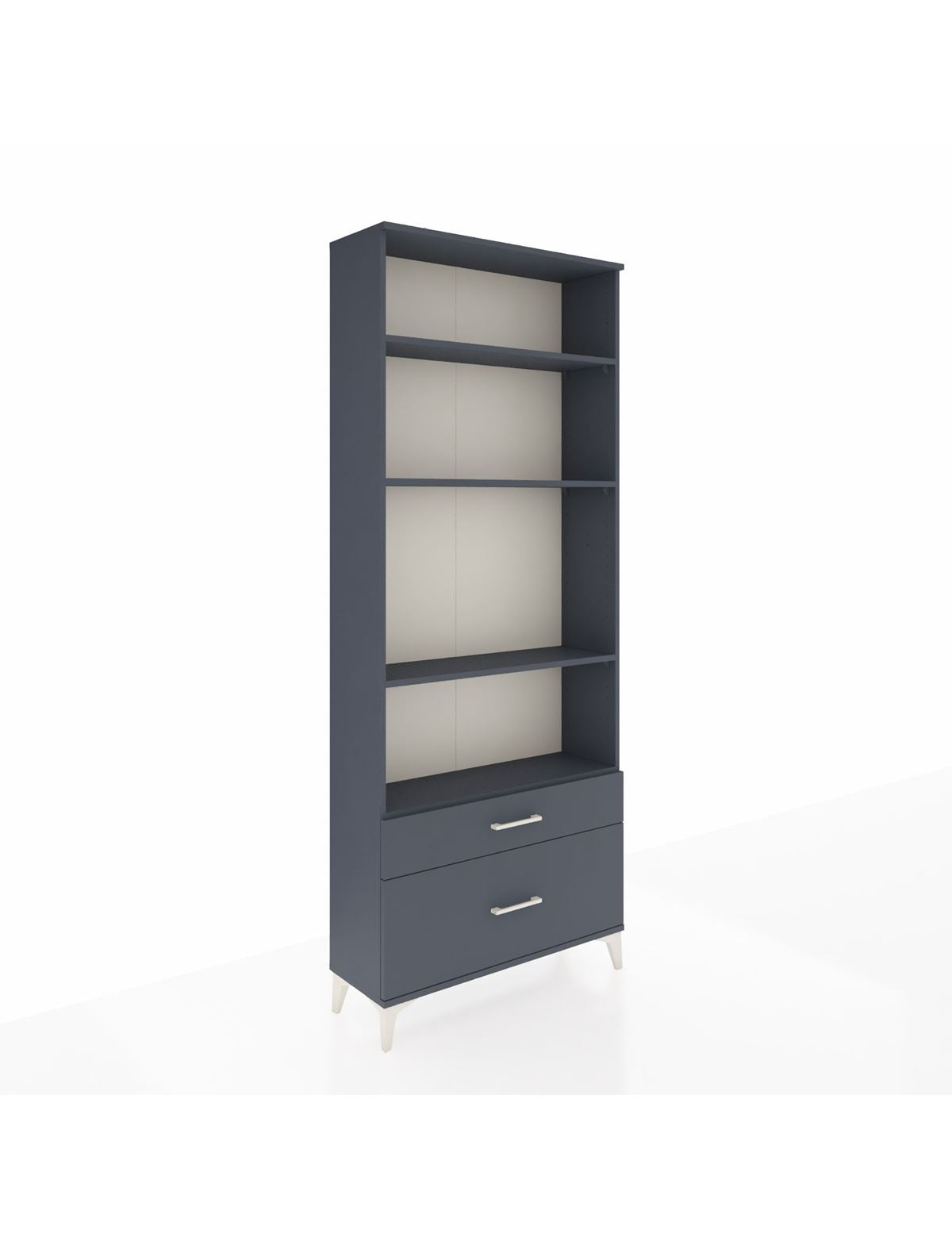 Arges Dolap 4 Raflı 2 Çekmeceli 88x30x221 Antrasit-Antrasit