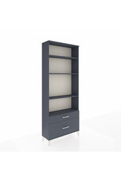 Arges Dolap 4 Raflı 2 Çekmeceli 88x30x221 Antrasit-Antrasit