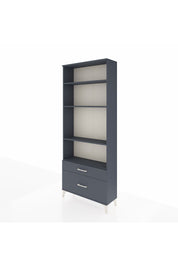 Arges Dolap 4 Raflı 2 Çekmeceli 88x30x221 Antrasit-Antrasit