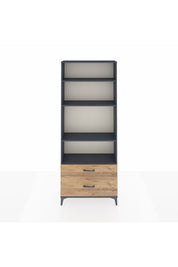 Arges Dolap 4 Raflı 2 Çekmeceli 88x30x221 Antrasit-Çam