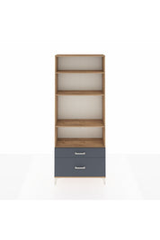 Arges Dolap 4 Raflı 2 Çekmeceli 88x30x221 Çam-Antrasit