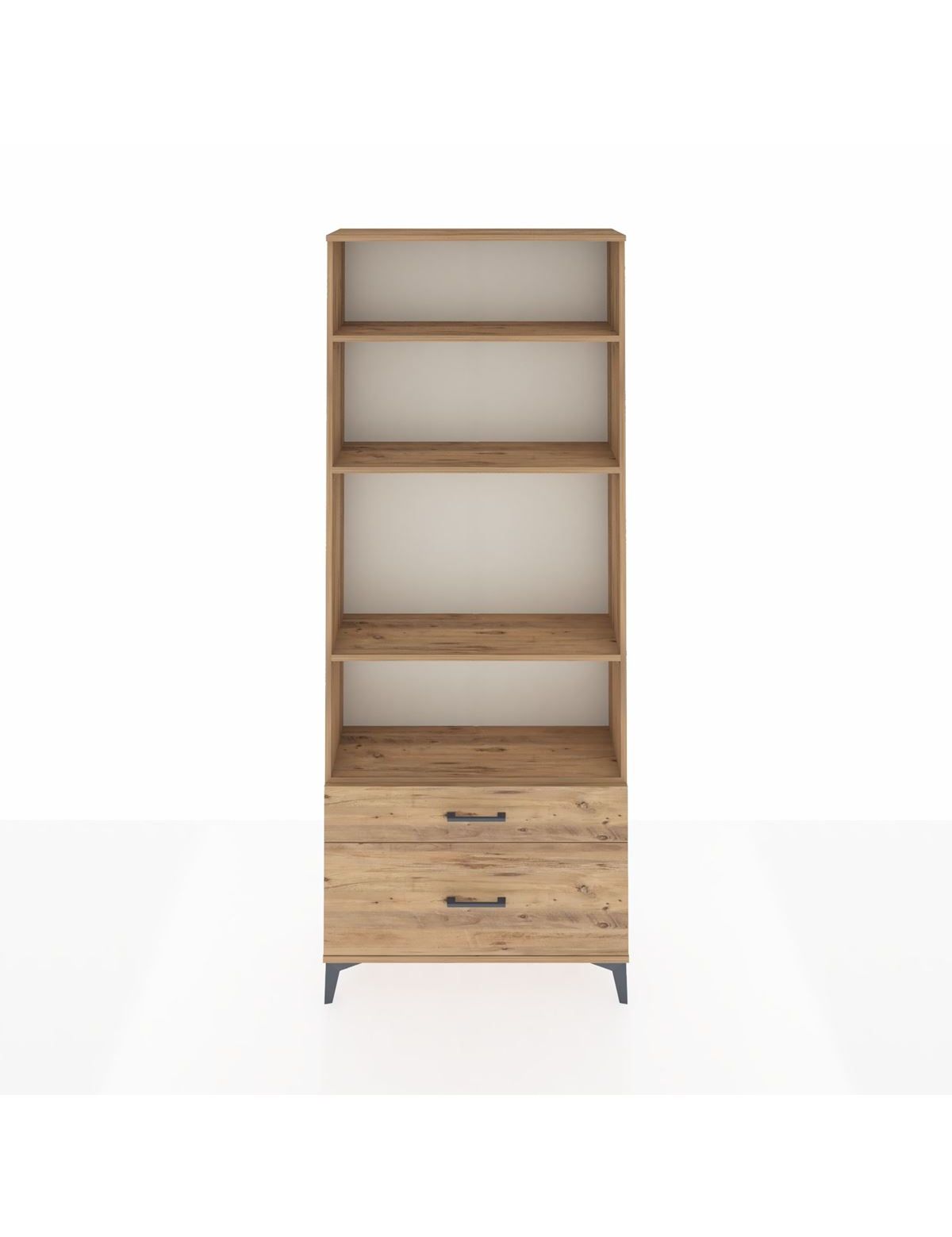 Arges Dolap 4 Raflı 2 Çekmeceli 88x30x221 Çam-Çam