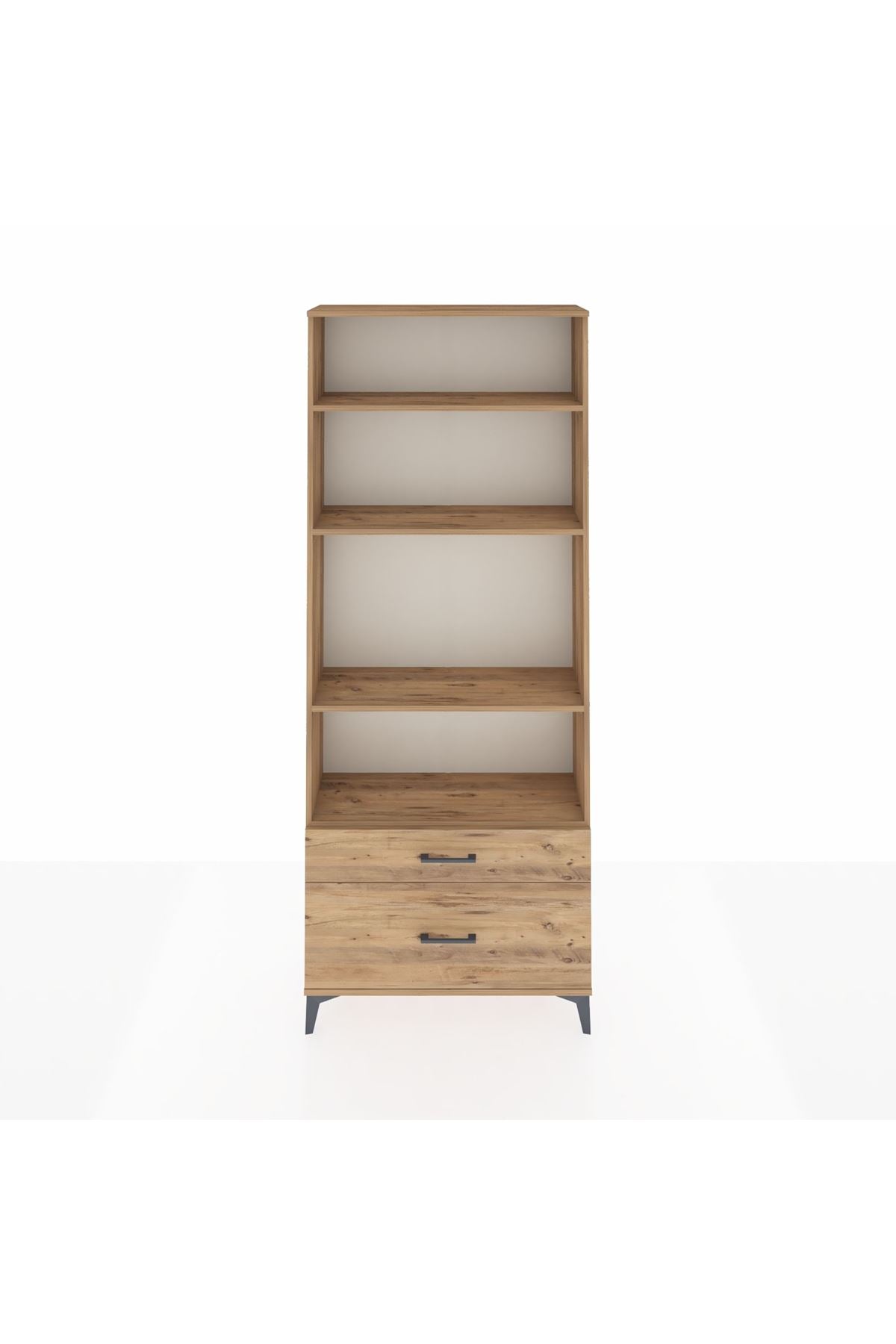 Arges Dolap 4 Raflı 2 Çekmeceli 88x30x221 Çam-Çam