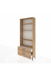 Arges Dolap 4 Raflı 2 Çekmeceli 88x30x221 Çam-Çam