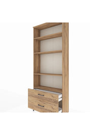 Arges Dolap 4 Raflı 2 Çekmeceli 88x30x221 Çam-Çam