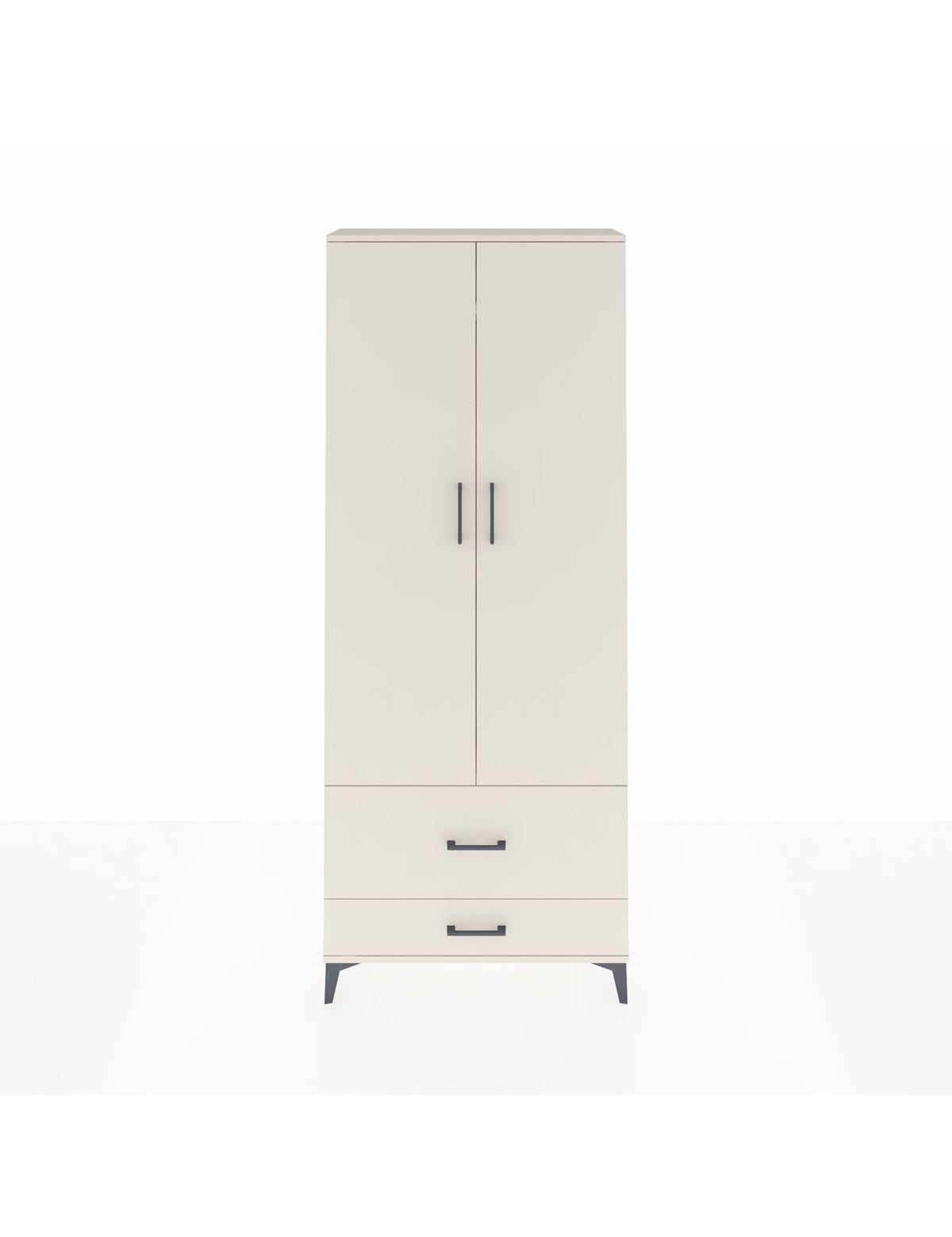 Arges Dolap 2 Raflı 2 Çekmeceli Tek Askılı 88x30x221 Aytaşı-Aytaşı