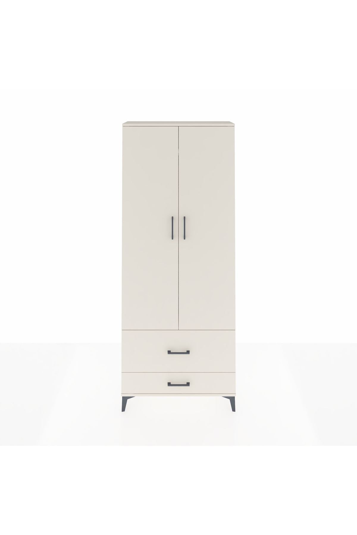 Arges Dolap 2 Raflı 2 Çekmeceli Tek Askılı 88x30x221 Aytaşı-Aytaşı