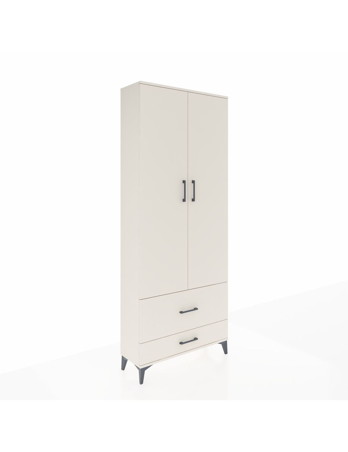 Arges Dolap 2 Raflı 2 Çekmeceli Tek Askılı 88x30x221 Aytaşı-Aytaşı