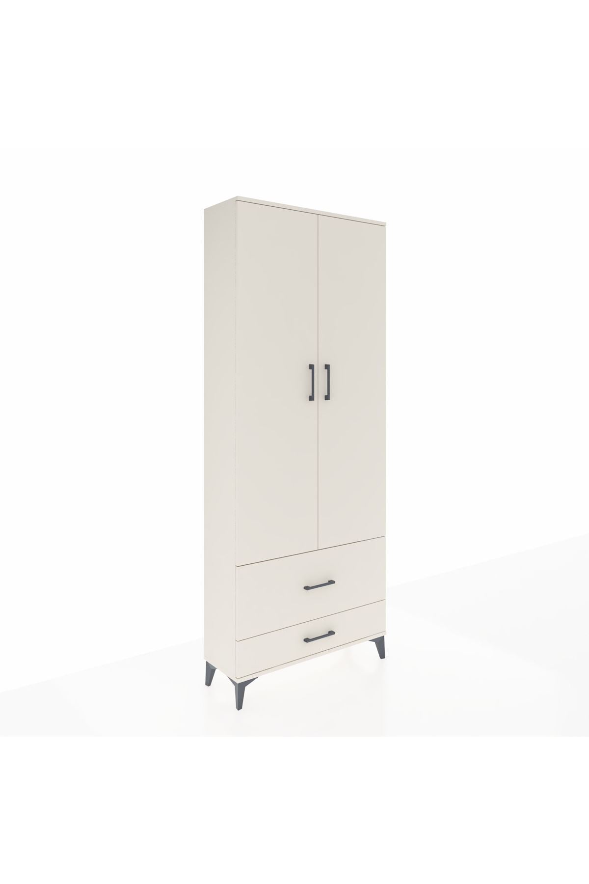 Arges Dolap 2 Raflı 2 Çekmeceli Tek Askılı 88x30x221 Aytaşı-Aytaşı