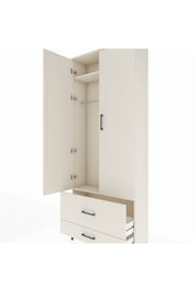 Arges Dolap 2 Raflı 2 Çekmeceli Tek Askılı 88x30x221 Aytaşı-Aytaşı