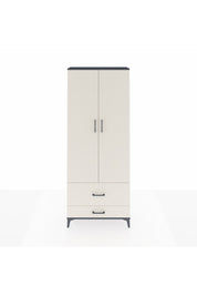 Arges Dolap 2 Raflı 2 Çekmeceli Tek Askılı 88x30x221 Antrasit-Aytaşı