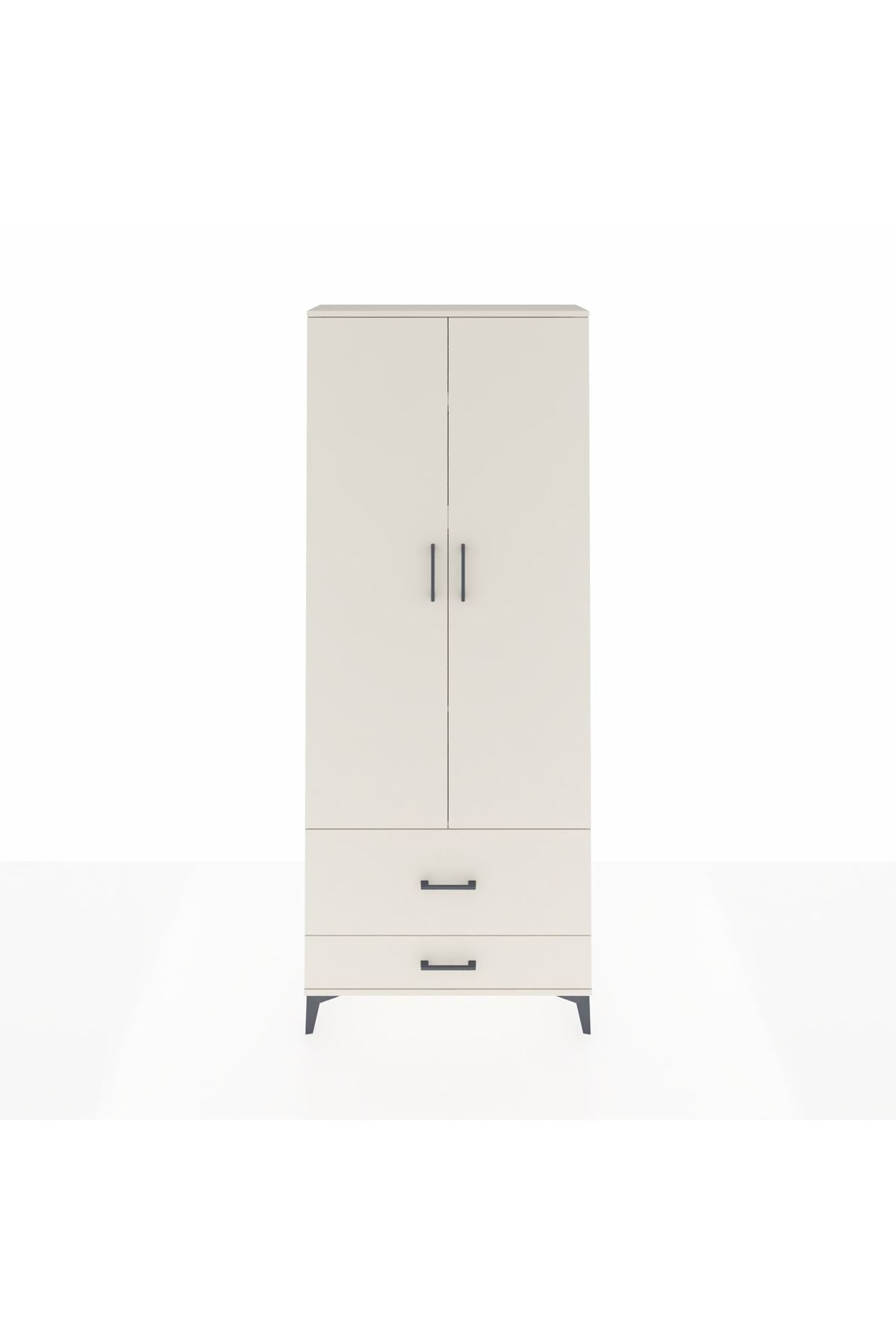 Arges Dolap 4 Raflı 2 Çekmeceli 2 Kapaklı 88x30x221 Aytaşı-Aytaşı