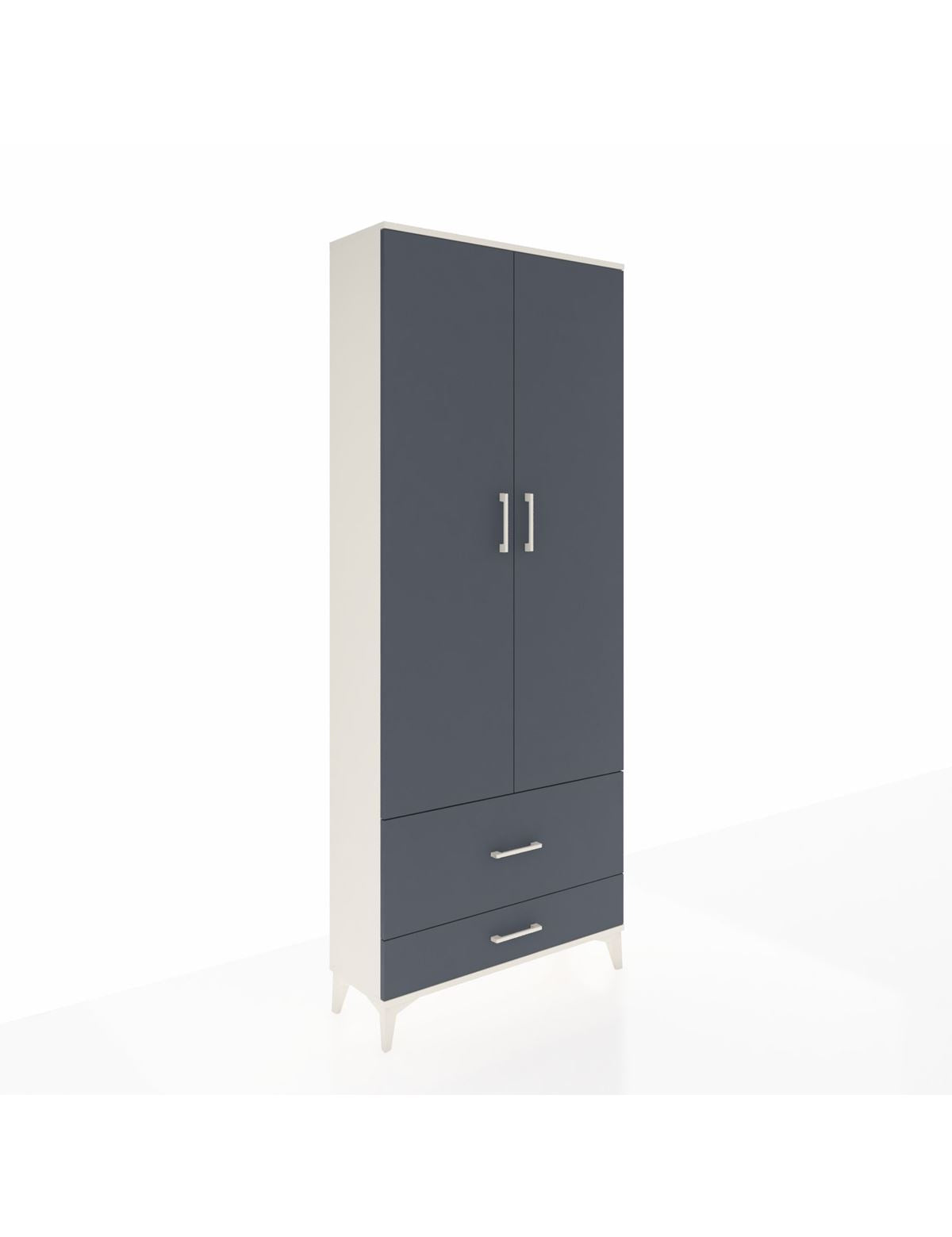 Arges Dolap 4 Raflı 2 Çekmeceli 2 Kapaklı 88x30x221 Aytaşı-Antrasit