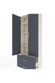 Arges Dolap 4 Raflı 2 Çekmeceli 2 Kapaklı 88x30x221 Aytaşı-Antrasit