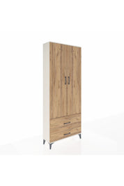 Arges Dolap 4 Raflı 2 Çekmeceli 2 Kapaklı 88x30x221 Aytaşı-Çam
