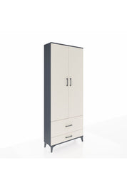 Arges Dolap 4 Raflı 2 Çekmeceli 2 Kapaklı 88x30x221 Antrasit-Aytaşı