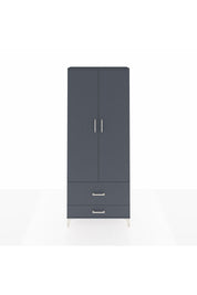 Arges Dolap 4 Raflı 2 Çekmeceli 2 Kapaklı 88x30x221 Antrasit-Antrasit