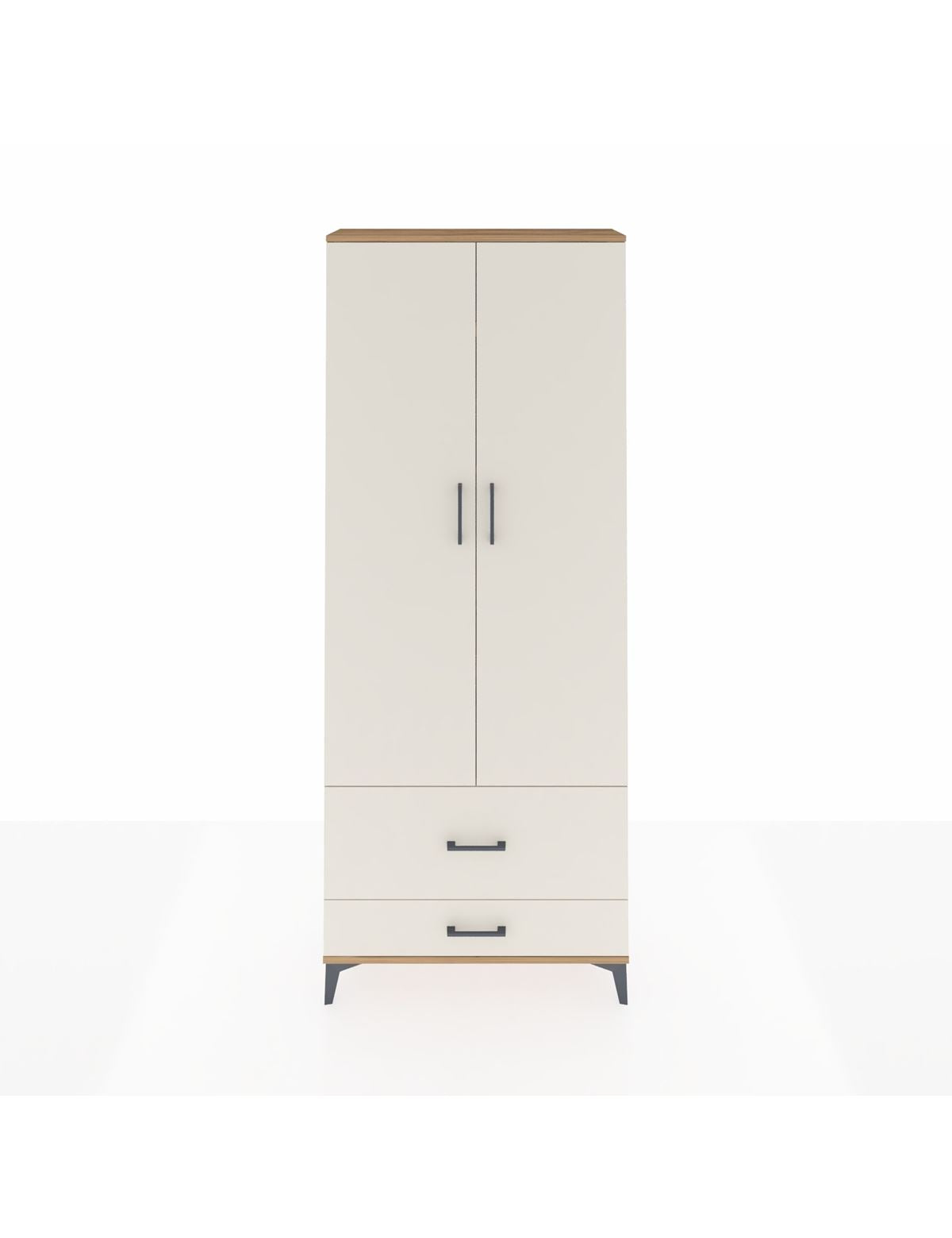 Arges Dolap 4 Raflı 2 Çekmeceli 2 Kapaklı 88x30x221 Çam-Aytaşı