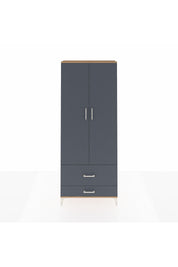 Arges Dolap 4 Raflı 2 Çekmeceli 2 Kapaklı 88x30x221 Çam-Antrasit