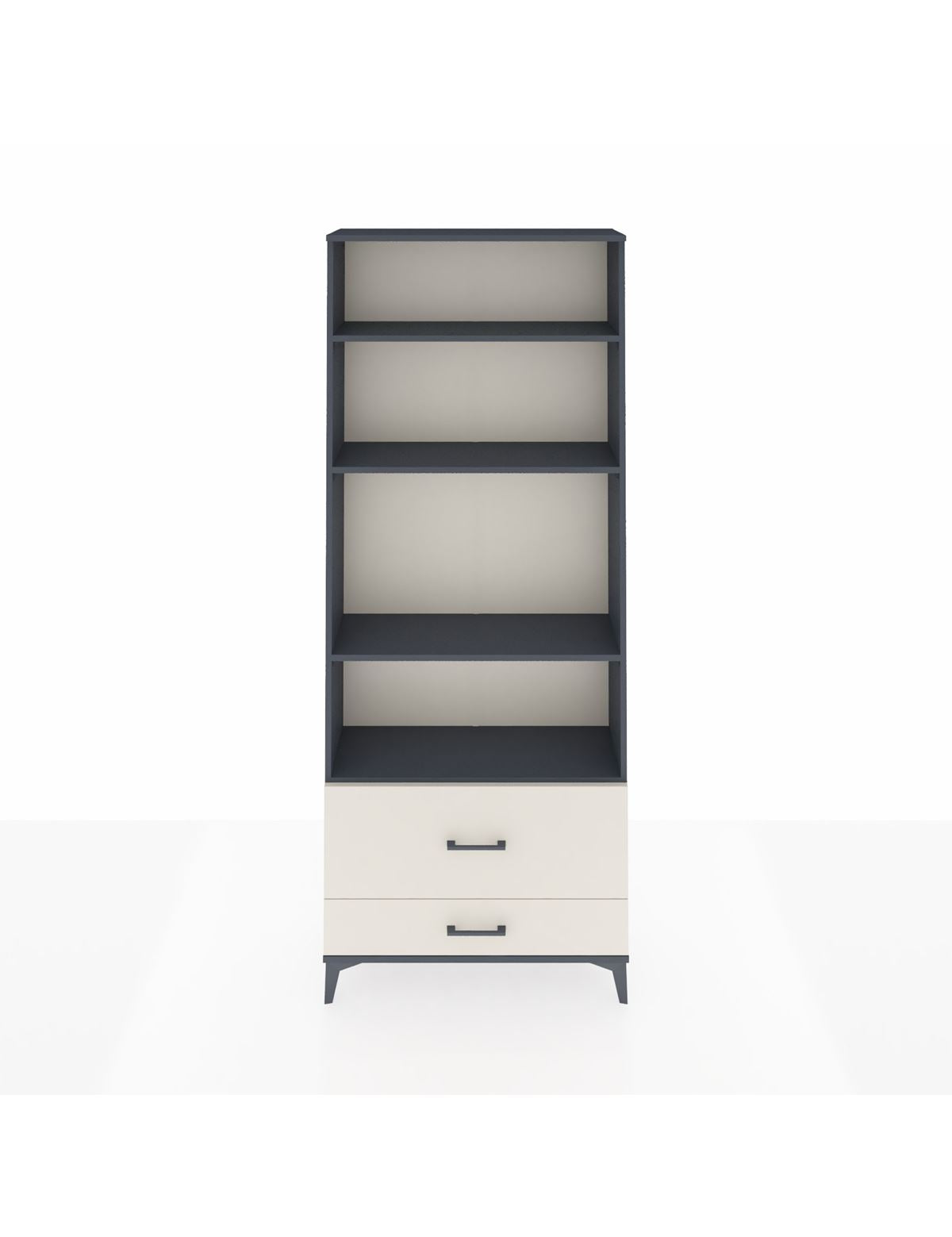 Arges Dolap 4 Raflı 2 Çekmeceli 88x30x221 Antrasit-Aytaşı