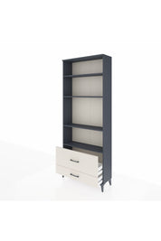 Arges Dolap 4 Raflı 2 Çekmeceli 88x30x221 Antrasit-Aytaşı