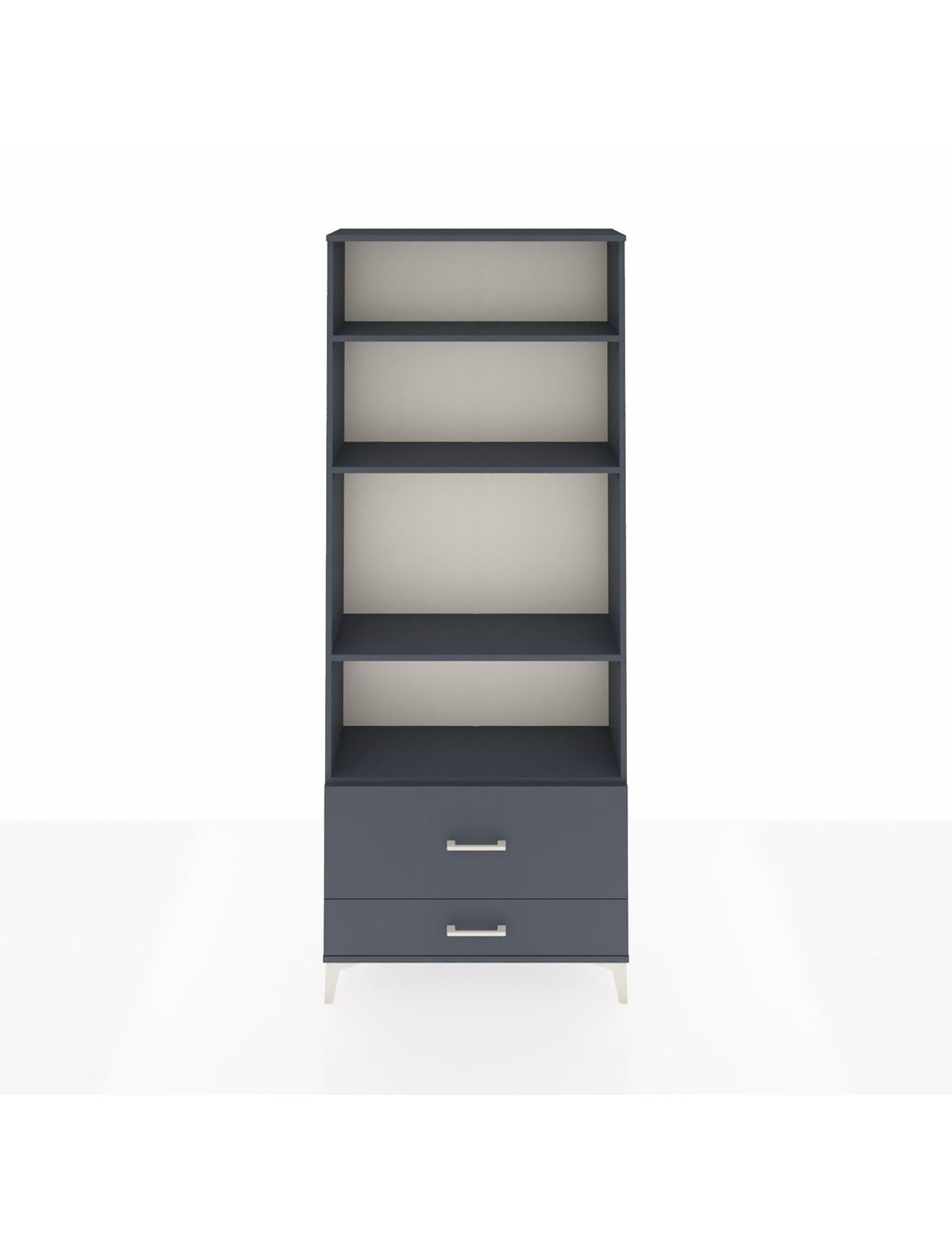 Arges Dolap 4 Raflı 2 Çekmeceli 88x30x221 Antrasit-Antrasit