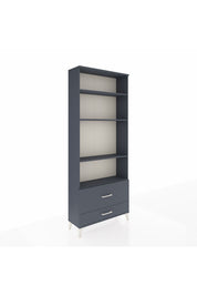 Arges Dolap 4 Raflı 2 Çekmeceli 88x30x221 Antrasit-Antrasit